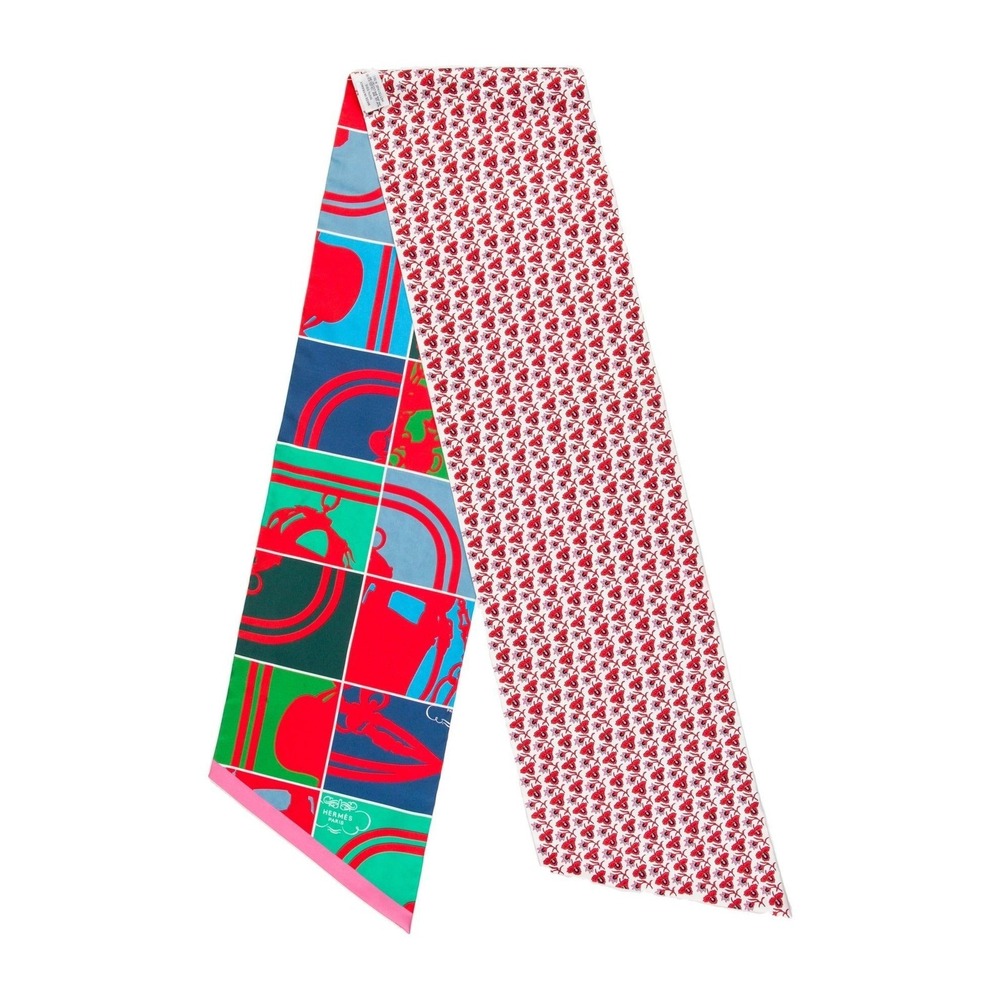 Hermes Brides de Gala En Desordre Maxi 100% Silk Twilly Scarf‎